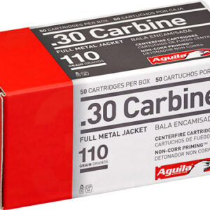 Aguila Rifle Ammunition .30 Carbine 110 gr FMJ 1990 fps 50/ct