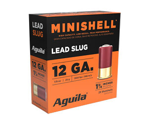 Aguila Minishell Shotshells 12ga 1-3/4 5/8oz 1300fps Slug 25/ct