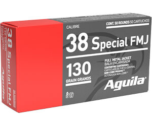 Aguila Handgun Ammunition .38 Spl 130 gr FMJ 950 fps 50/ct