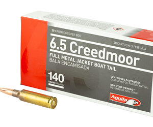 Aguila Rifle Ammunition 6.5 Creedmoor 140 gr FMJBT 2600 fps 20/ct
