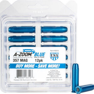 A-Zoom Aluminum Snap Caps .357 Mag Blue 12/pk