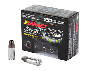 Barnes TAC-XPD Defense Handgun Ammunition 9mm Luger(+P) 115 gr XPD 1125 fps 20/box