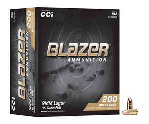 BLAZER 9MM 115GR FMJ 200RD TRAY 200/