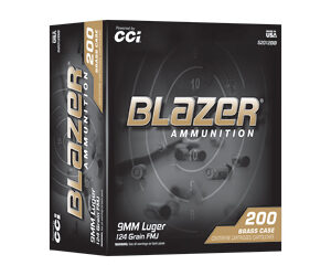 BLAZER 9MM 124GR FMJ 200RD TRAY 200/
