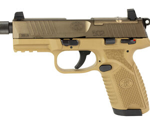FN USA 502 Tactical Handgun .22 LR 10rd Magazines (2) 4.6" Threaded Barrel FDE