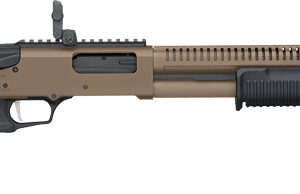 Mossberg 590R FDE Cerakote Shotgun 12ga 3" Chamber 6rd Capacity 18.5" Barrel MBUS 3 Sights