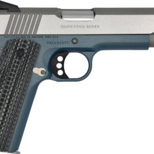 Colt Competition Government Handgun 9mm Luger 9rd Magazines(2) 5" Barrel Blue Titanium cerakote Frame Stainless Slide