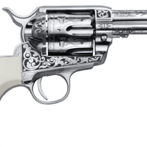 HUCKLEBERRY 3.5'' 45LC NICKEL W/ LASER ENGRAVING POLY IVORY GRIP