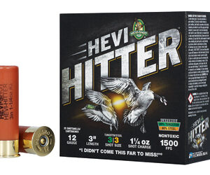 HEVI-Shot HEVI-Hitter Tungsten/Steel Shotshells 12ga 3" 1-1/4oz 1500 fps #3 25/ct