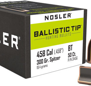Nosler Ballistic Tip Hunting Rifle Bullets .458 SOCOM 300 gr SP (Orange Tip) 50/ct