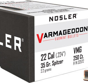 Nosler VarMageddon Rifle Bullets .22 cal .224" 35 gr FB-TIPPED 250/ct