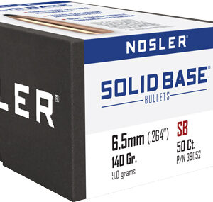Nosler Solid Base Rifle Bullets 6.5mm .264" 140 gr 50/ct