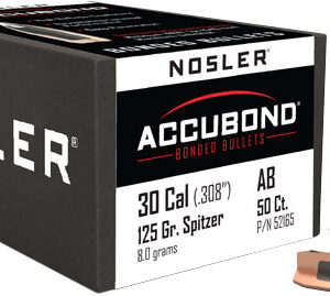 Nosler AccuBond Rifle Bullets .30 cal .308 125 gr SBT-ACB 50/ct