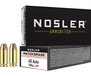 Nosler ASP Suppressor Ready Handgun Ammunition .45 ACP 230gr JHP 850 fps 50/ct