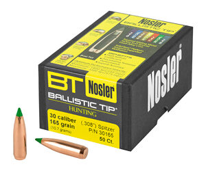Nosler Ballistic Tip Hunting Rifle Bullets .30 cal .308" 165 gr SBT-BTIP 50/ct
