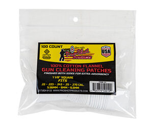 Pro-Shot 100% Cotton Flannel Patches .22 - .270 cal 100/ct