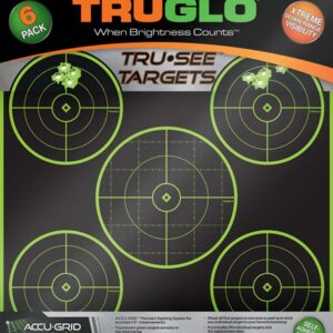 Truglo Tru-See Splatter Target 5 Bullseye 12x12 6/ct