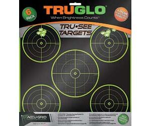 Truglo Tru-See Splatter Target 5 Bullseye 12x12 6/ct