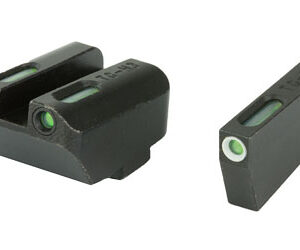 Truglo TFX Tritium/Fiber-Optic Day/Night Sight Set fits GLOCK 17 / 17L 19 22 23 24 26 27 33 34 35 38 and 39 (Suppressor Low) - White Outlin