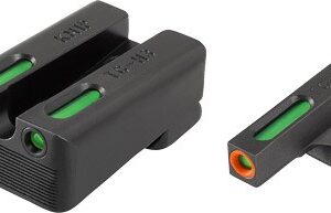 Truglo TFX Pro Tritium/Fiber-Optic Day/Night Sights Fit Kimber 1911 models w/ FIXED REAR SIGHT - Orange Outline Front/Rear Green