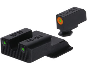 Truglo Tritium Pro Night Sight Set for S&W EZ 380 Green with Orange Front Green Rear