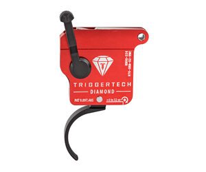TriggerTech Rem Clone (NO BOLT STOP) Black Diamond Curved Trigger Single Stage Adjustable Black/Red