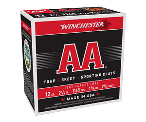 Winchester AA Target 12 ga 2-3/4" 1-1/8 oz #9 25/ct